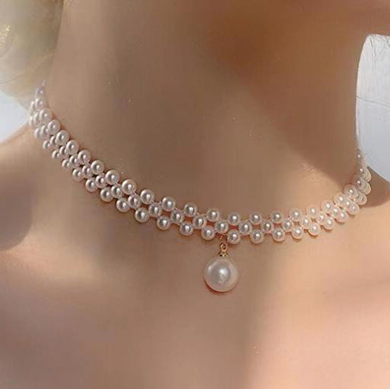 Women's Stitching Heart Clavicle Chain Light Luxury Necklaces