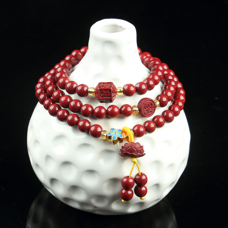 Women's Single Circle Multi Life Red Five Gods Of Bracelet