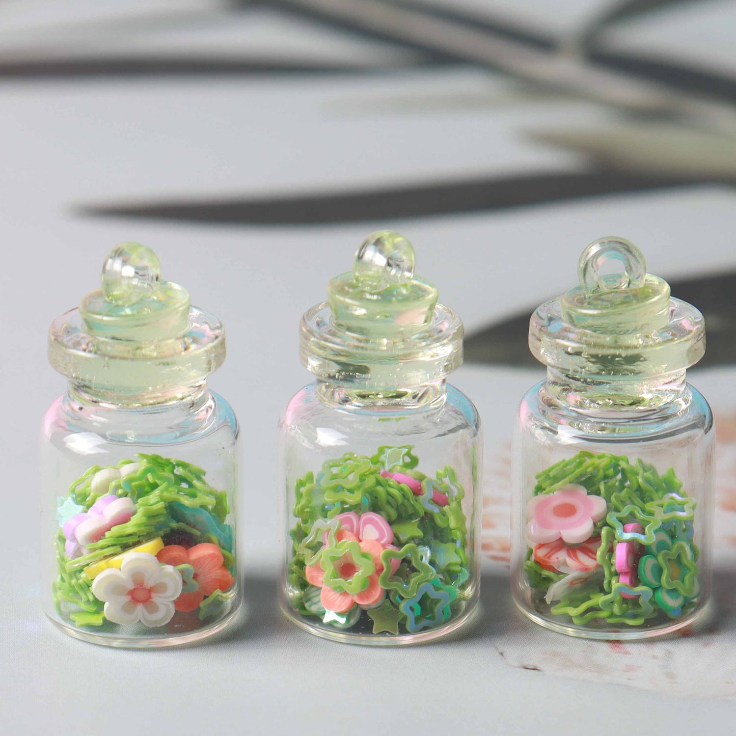 Glass Star Sequins Drift Bottle Car Decorations Jewelry Accessories