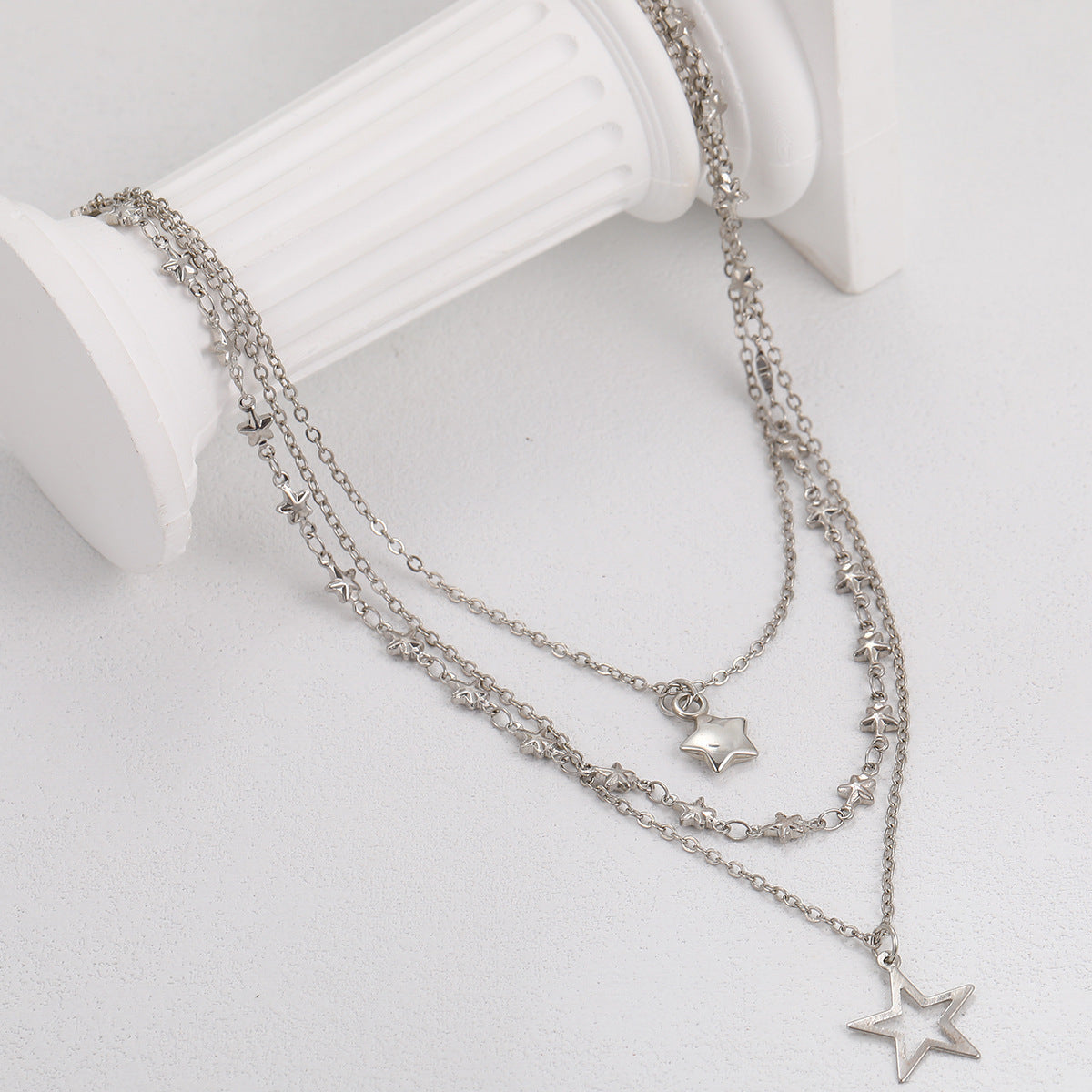 Women's Style Hollow Pentagram Twin For Personality Affordable Necklaces