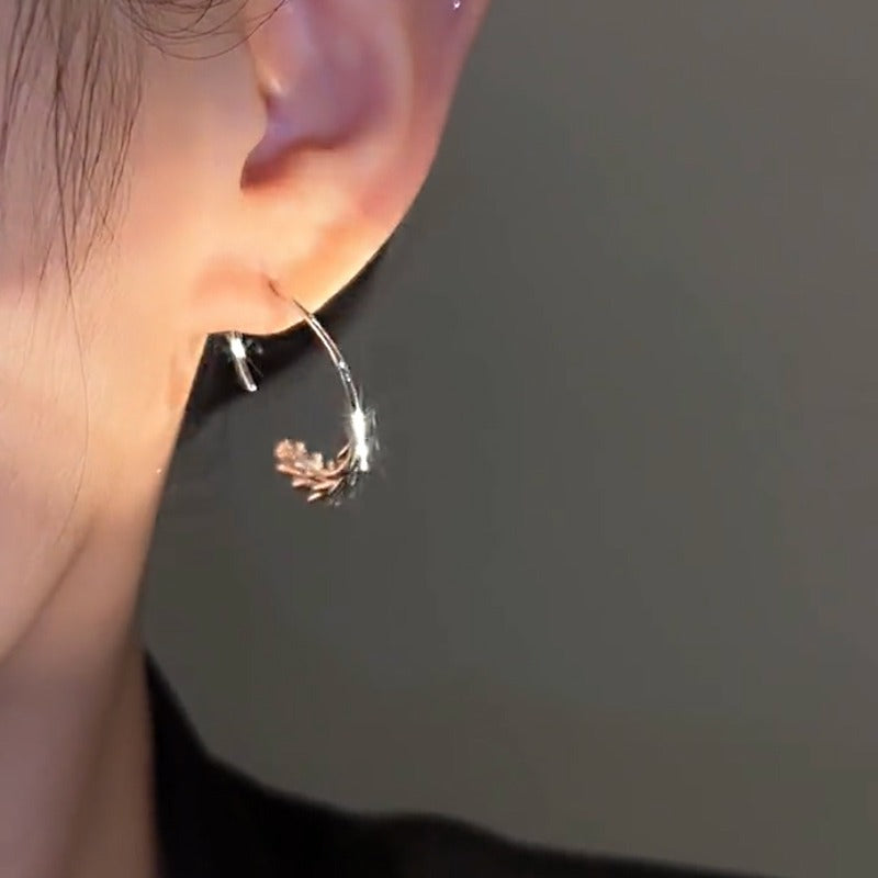 Design High Sense Wheat Round Trendy Stylish Simple Ear Hook
