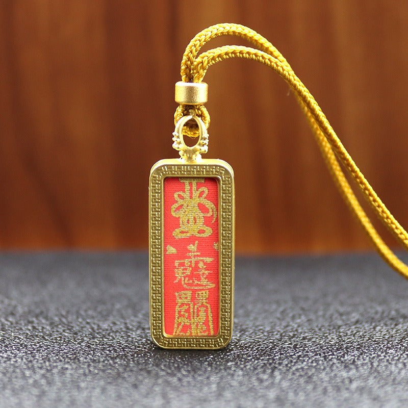 Mini Titanium Steel Hand Painted Golden Outline Small Necklaces
