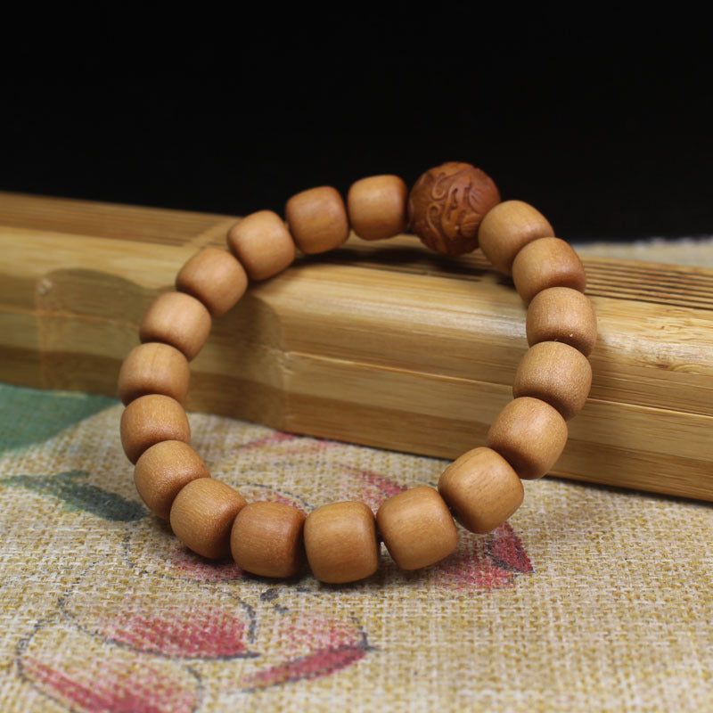 Indonesia Teak Barbie Sandalwood Bead Carved Black Meat Bracelets