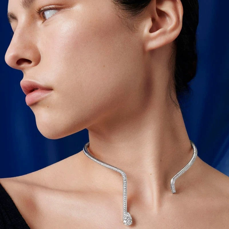 Women's Diamond Open High-grade Party Fashion Alloy Collar