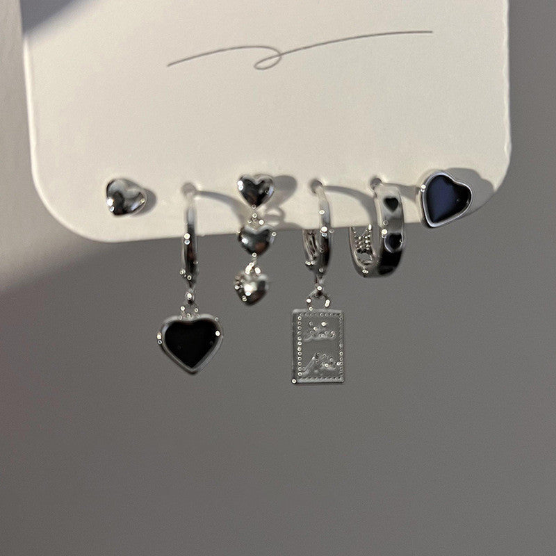 Women's Love Heart Trendy Temperament Ear Clip Rings