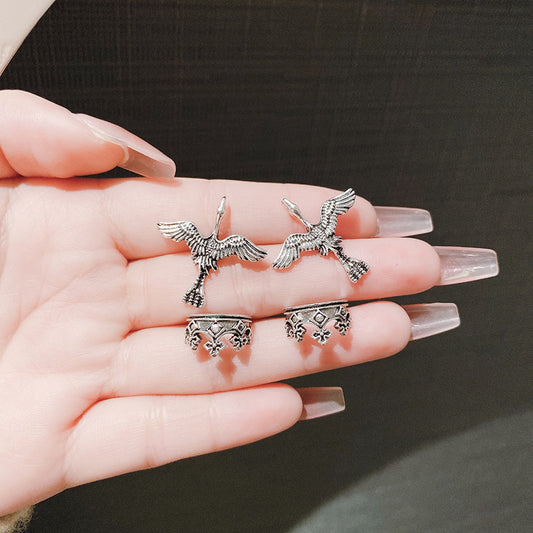 Style Antique Retro Personalized Yu Crane Niche Earrings