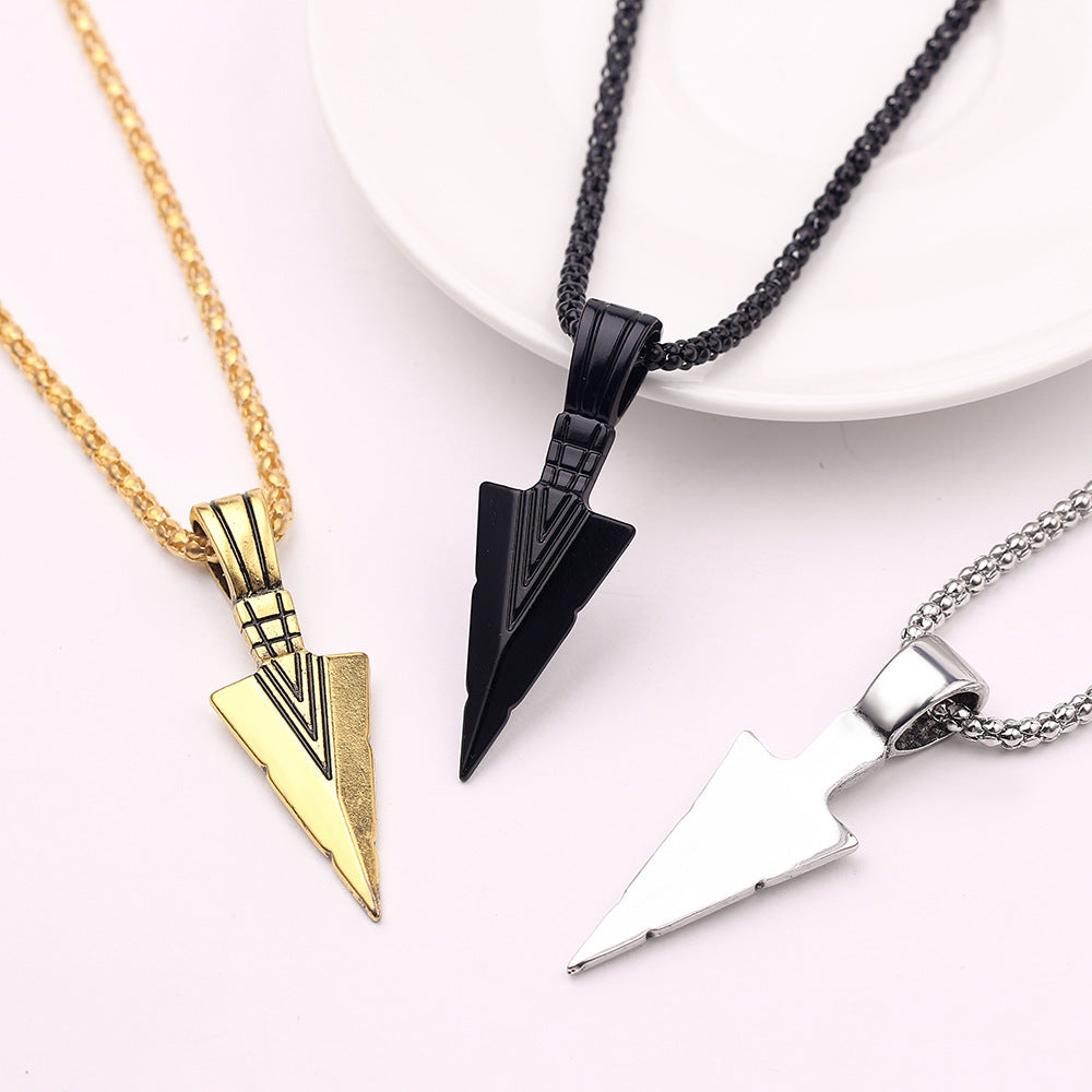 Men's Personality Triangle Spearhead Alloy Vintage Arrow Pendants