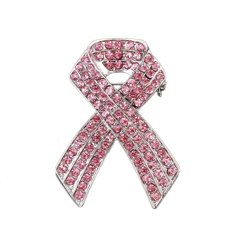 Style Fashion Pink Ribbon Brooch Senior Alloy Brooches