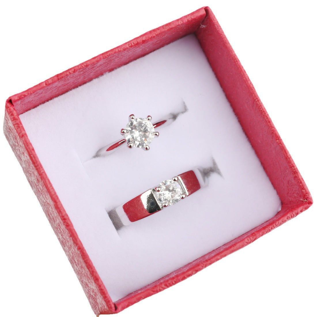 Simple Advanced Imitation Diamond Plated Not Easy To Fade Ring
