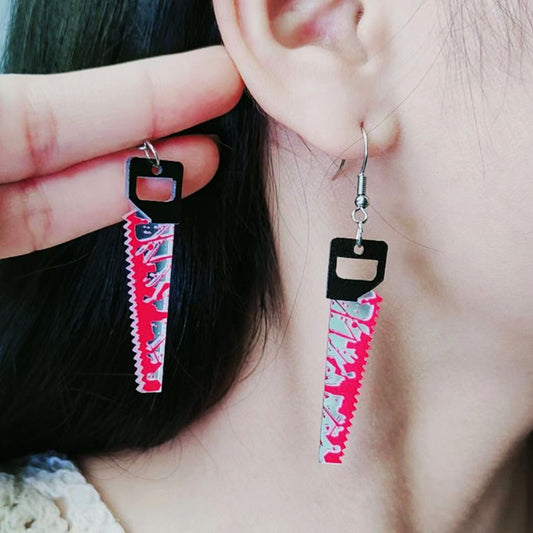 Women's Acrylic Printed Bloody Knife Personalized Fashion Earrings