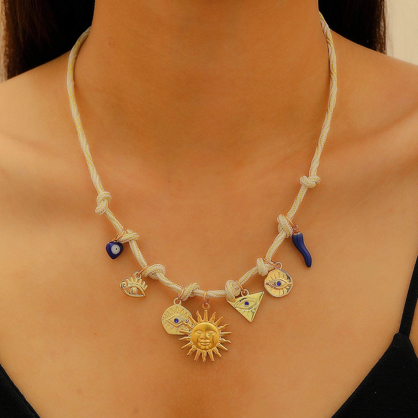 Ocean Style Cartoon Shell Female Bohemian Creative Weaving Turtle Jewelry Set