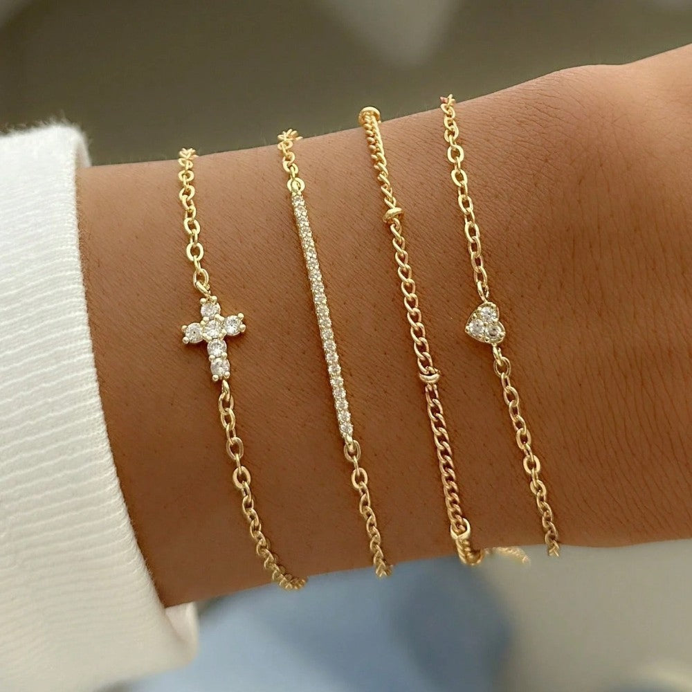 Beautiful Twist Glossy Irregular Punk Suit Bracelet