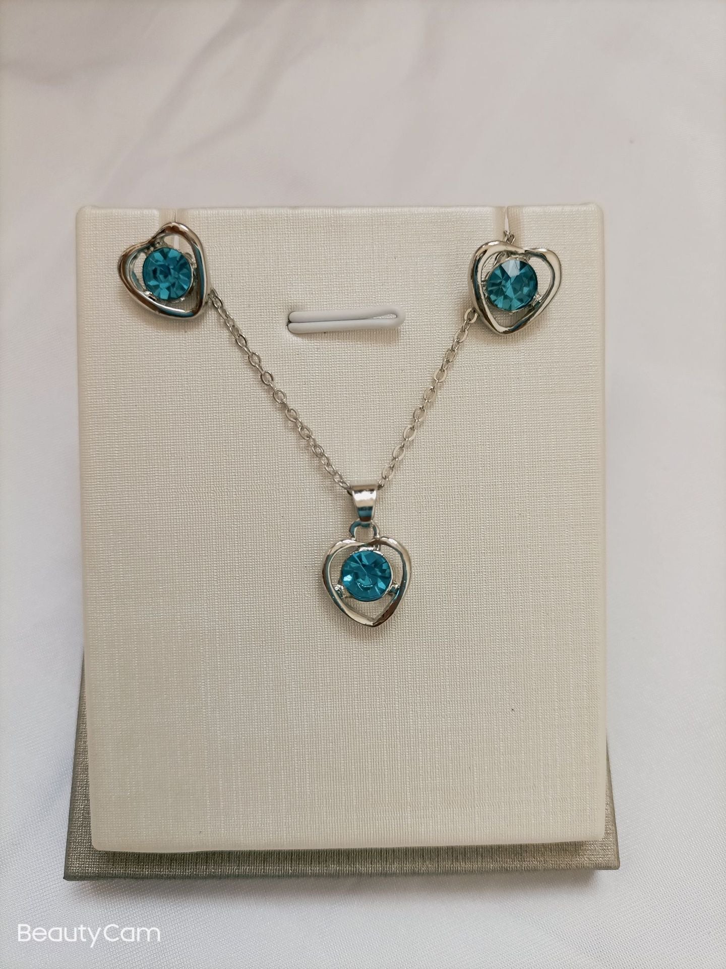 Stylish Durable Fashion Crystal Heart-shaped Heart Jewelry Set