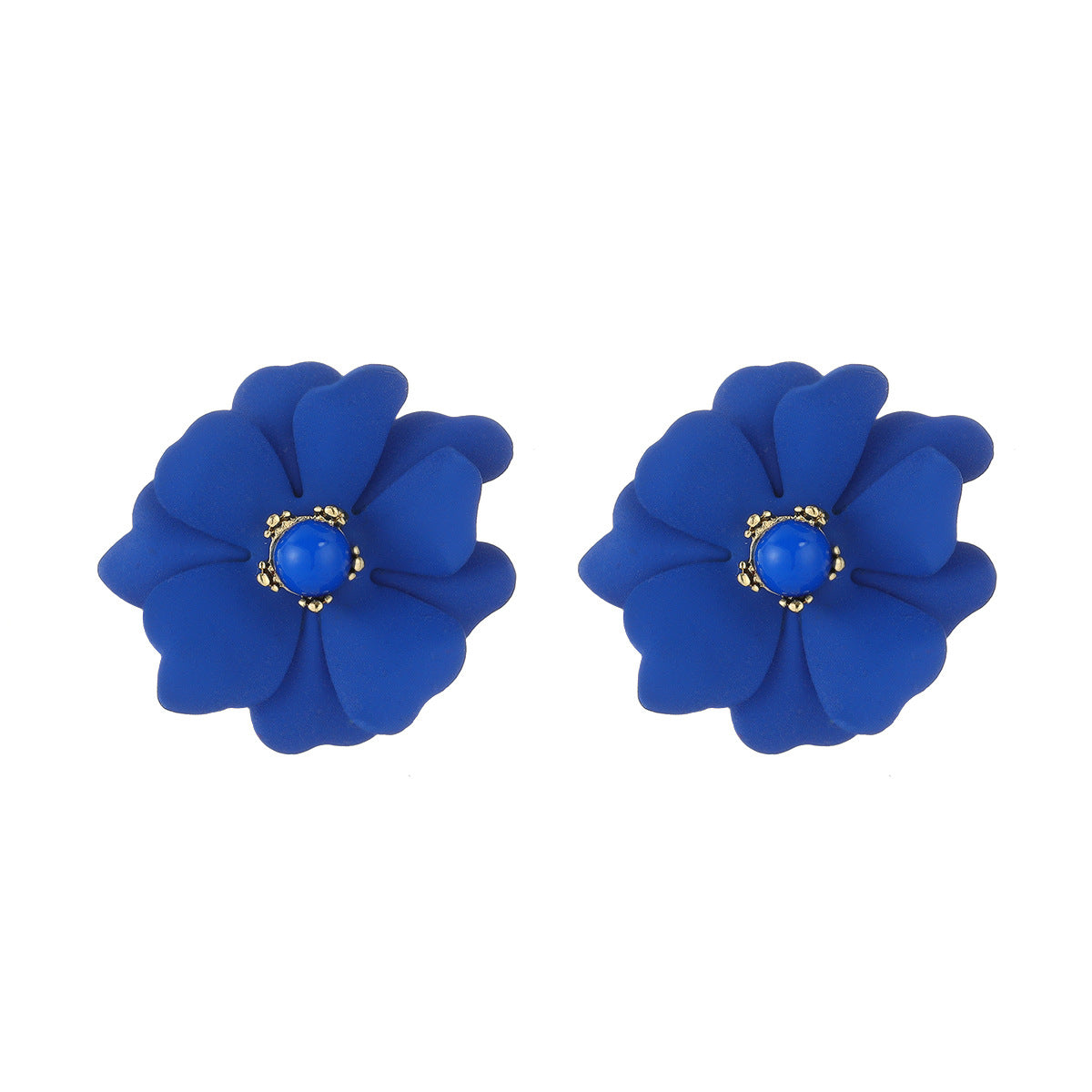 Flower Niche Trendy Sier Needle High Sense Graceful Stud Earrings