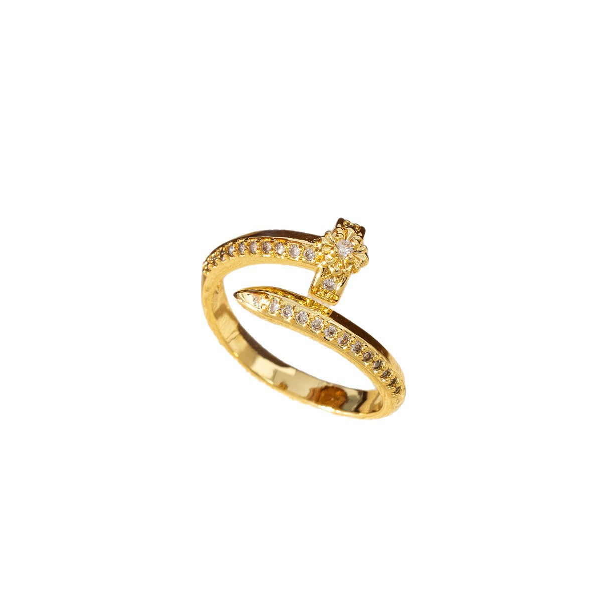 Luxury Trendy Cross Opening Adjustable Personality Color Rings