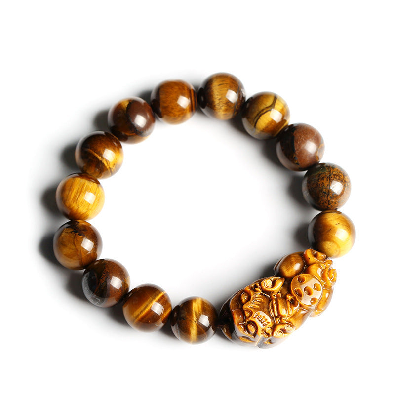 Women's & Men's Tiger's Eye Pi Plate Crafts Single Circle Life Minority Simple Bracelet
