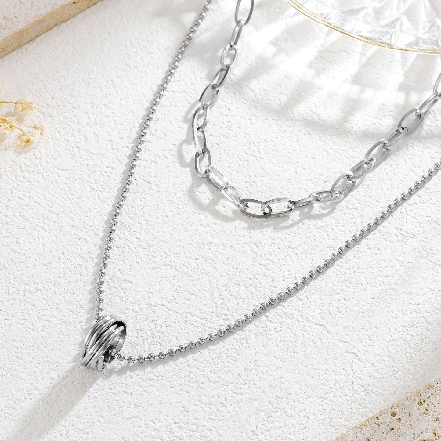 Women's Design Double Layer Elegant Cold Wind Clavicle Chain Necklaces