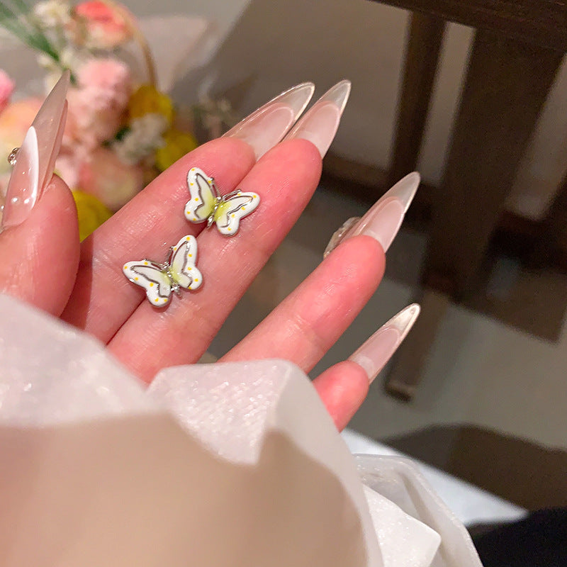 Glazed Butterfly Fairy Temperamental Premium Unique Earrings