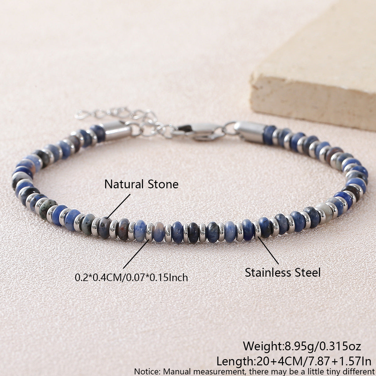Stone African Pine Blue Pattern Red Turquoise Beaded Boho Fashion Bracelets