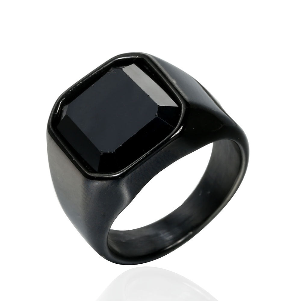 Men's Thailand Retro Distressed Personalized Titanium Steel Ring
