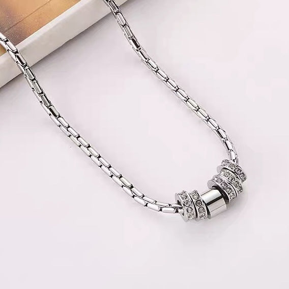 Men's Zircon Female Light Luxury Minority Clavicle Necklace