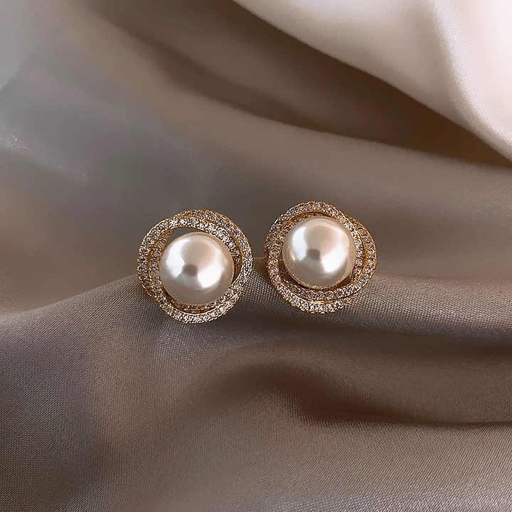 Women's Sier Pearl Light Luxury Sense Niche Earrings