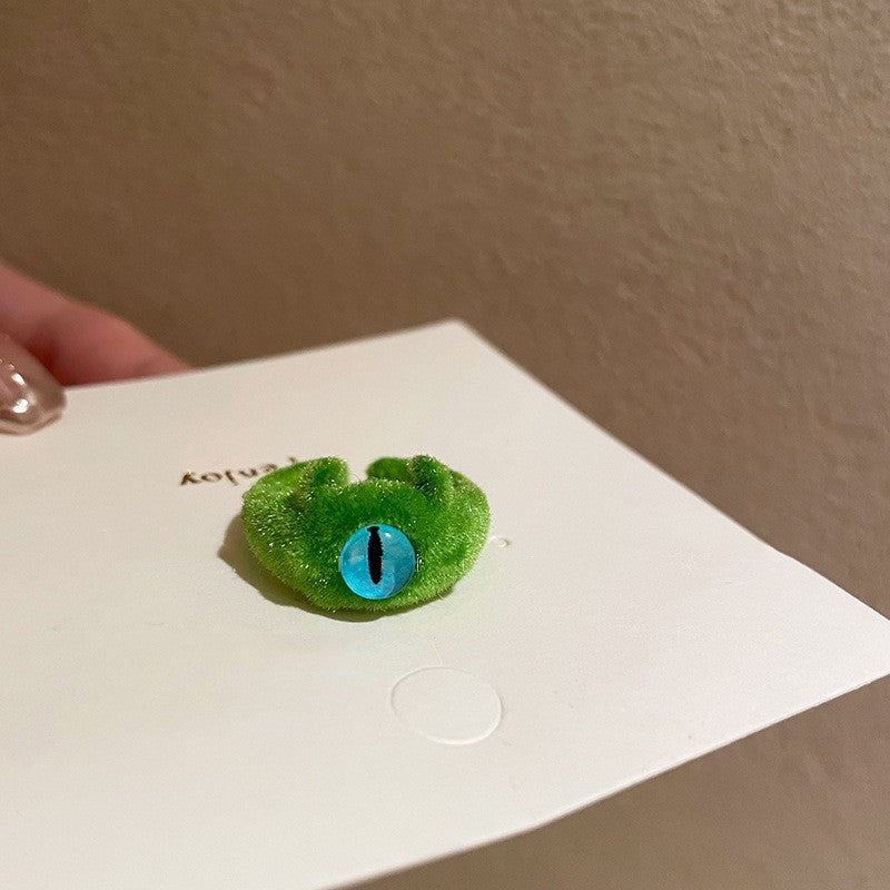 Funny Cute Little Monster Open Ended Pinky Ring