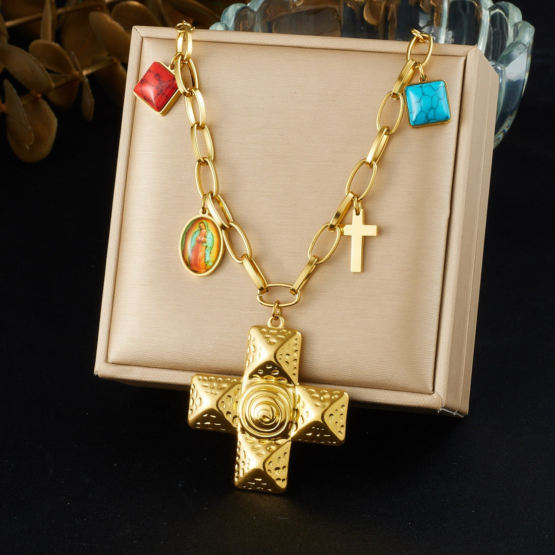 Women's Retro High-grade Personalized Dripping Gold-plated Necklace