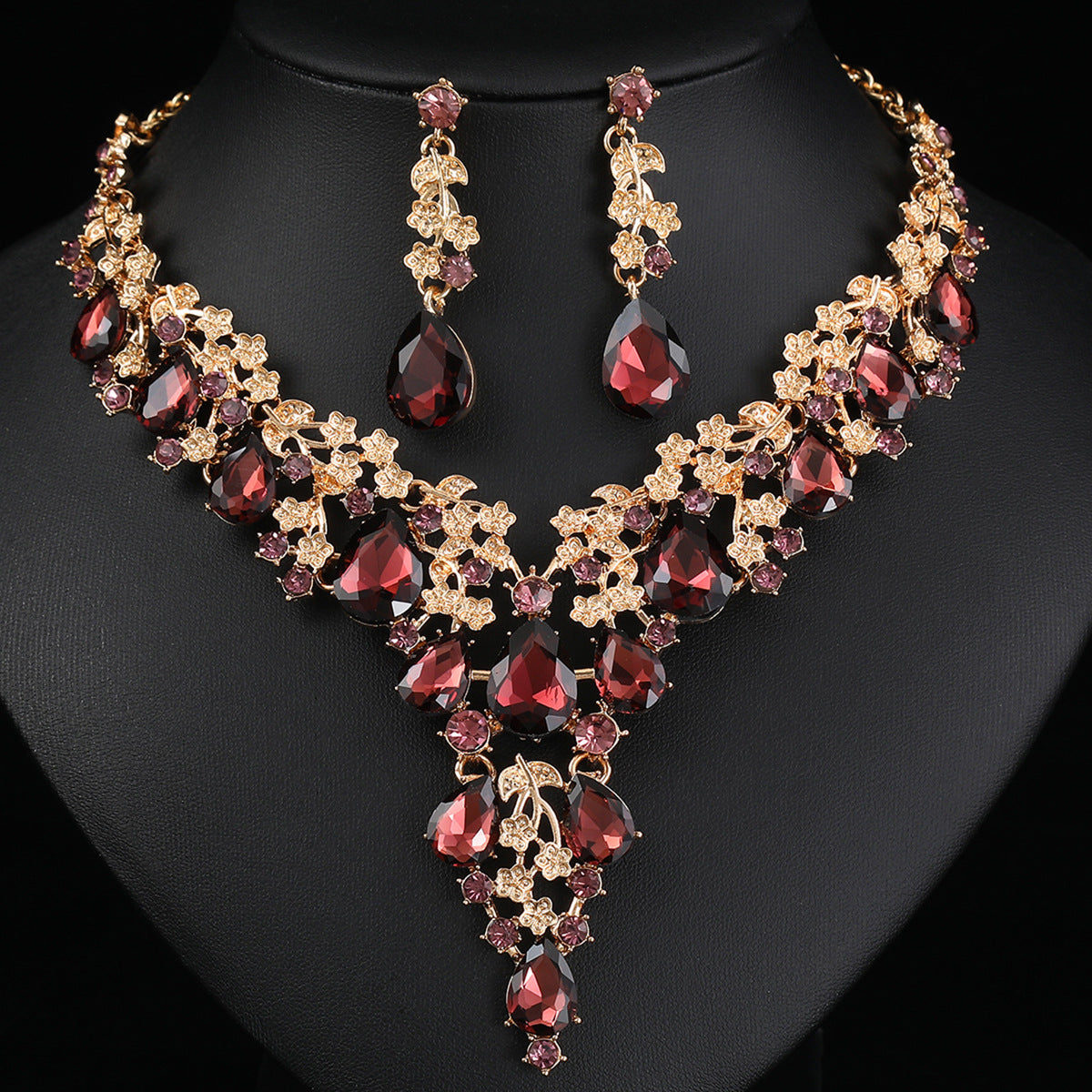 Suite High-grade Three-piece Bridal Wedding Dress Jewelry Set