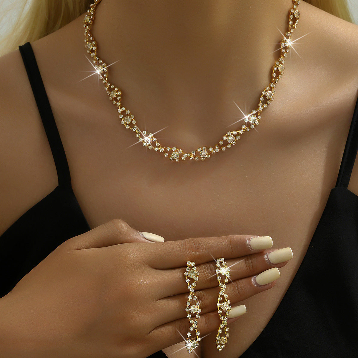 Casual New Irregular Chain Design Bridal Jewelry Set