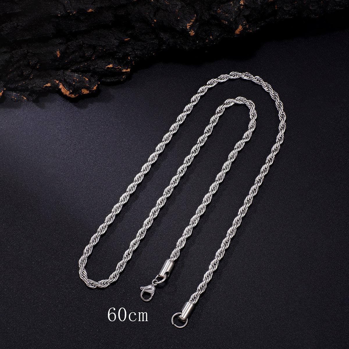 Men's Steel Embossed Cuban Link Chain Fashion Short Personality Street Necklace