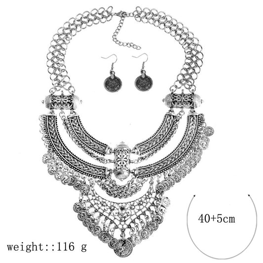 Coin Bib Alloy Bohemian Collar Punk Necklaces