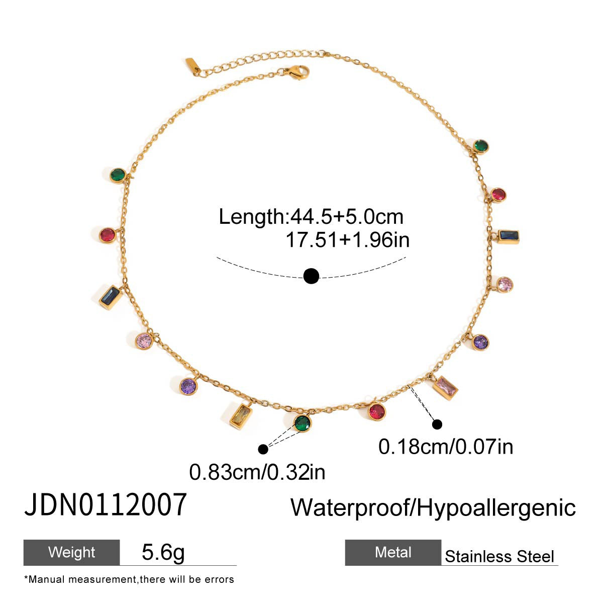 Holiday Titanium Steel Color Zircon Light Luxury Minority Clavicle Necklace