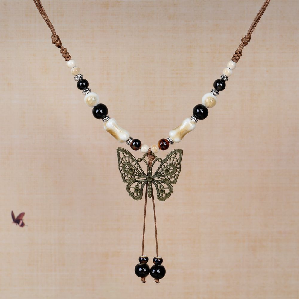 Chinese Ethnic Style Butterfly Niche Ancient Necklaces