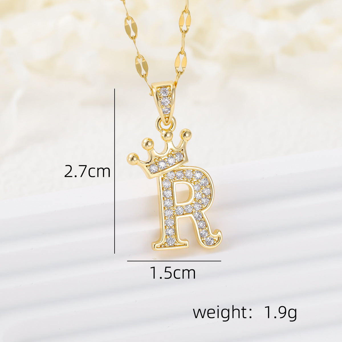 Casual Crown Letters Diamond Fashionable Female Necklace