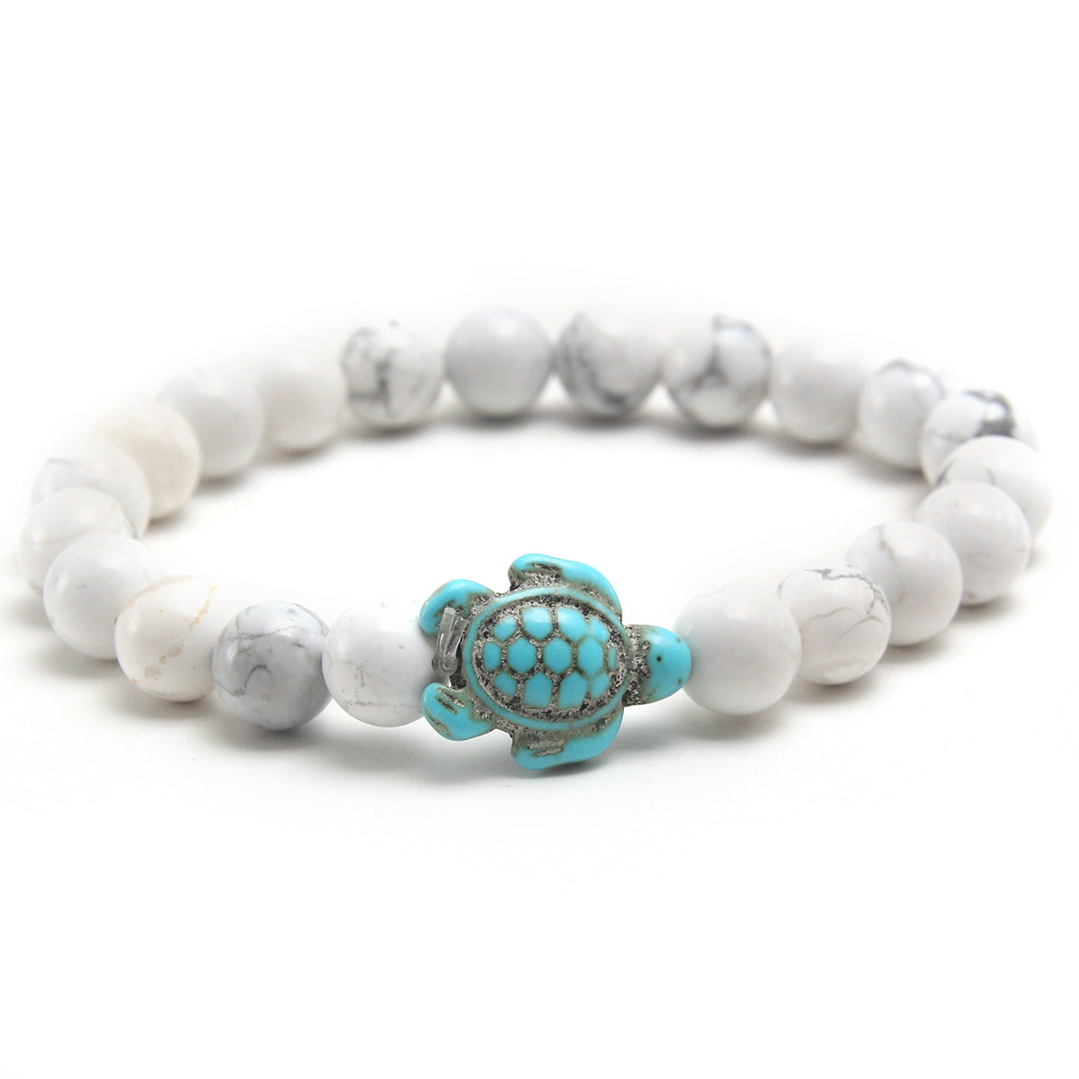 Durable Attractive Natural Stone Turtle Stretch Bracelets