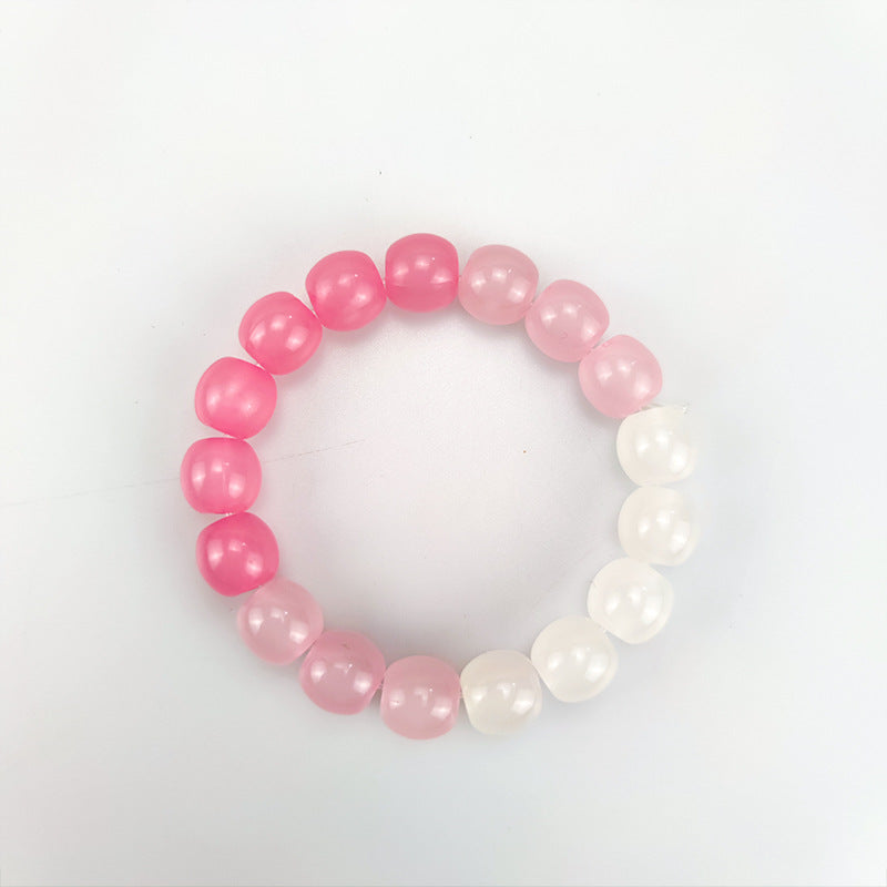 Children's Gradient Luminous Starry Sky Around Finger Plate Toy Pliable Temperament Bracelets
