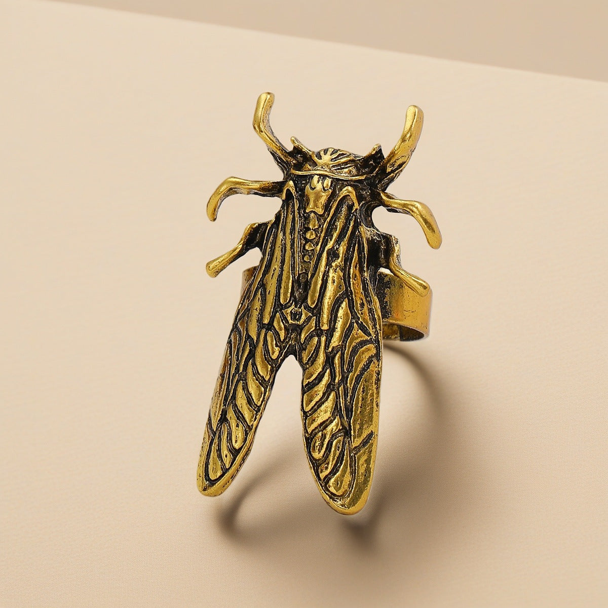 Metal Beetle Personalized Cartoon Insect Index Finger Geometric Little Ring