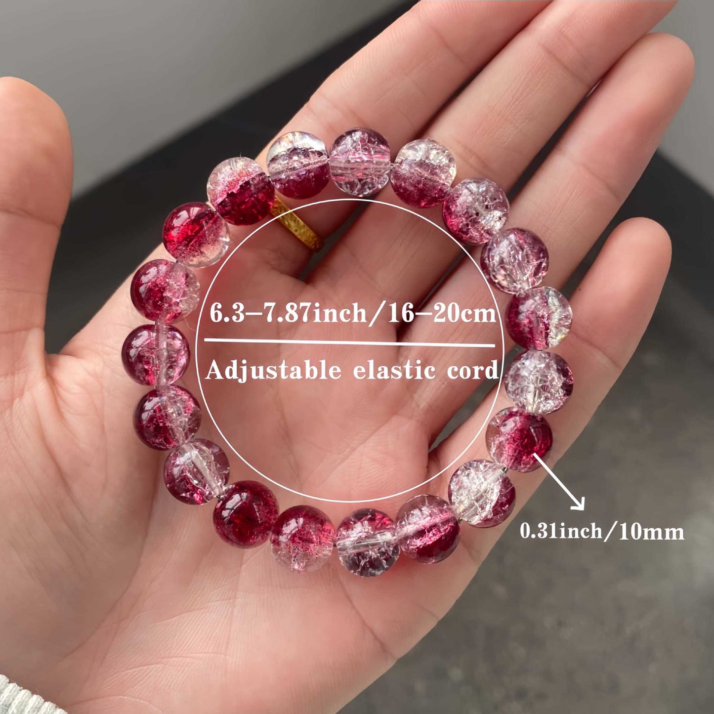 Gradient Burst Flower Release Soothing Mood Bracelet