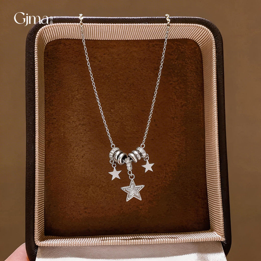 Round Star Light Luxury Minority Clavicle Necklaces