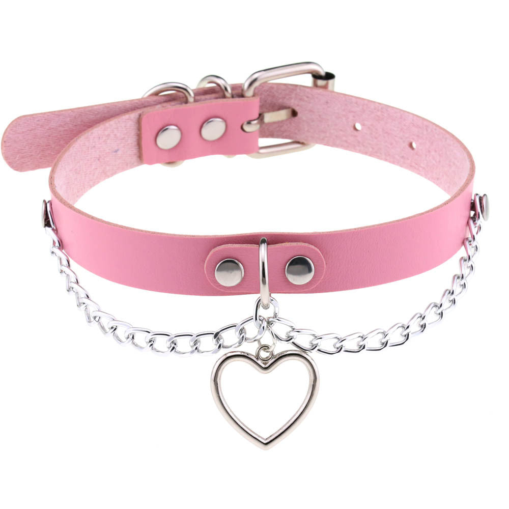 Heart-shaped Clavicle Classic Peach Heart Neck Band Collar