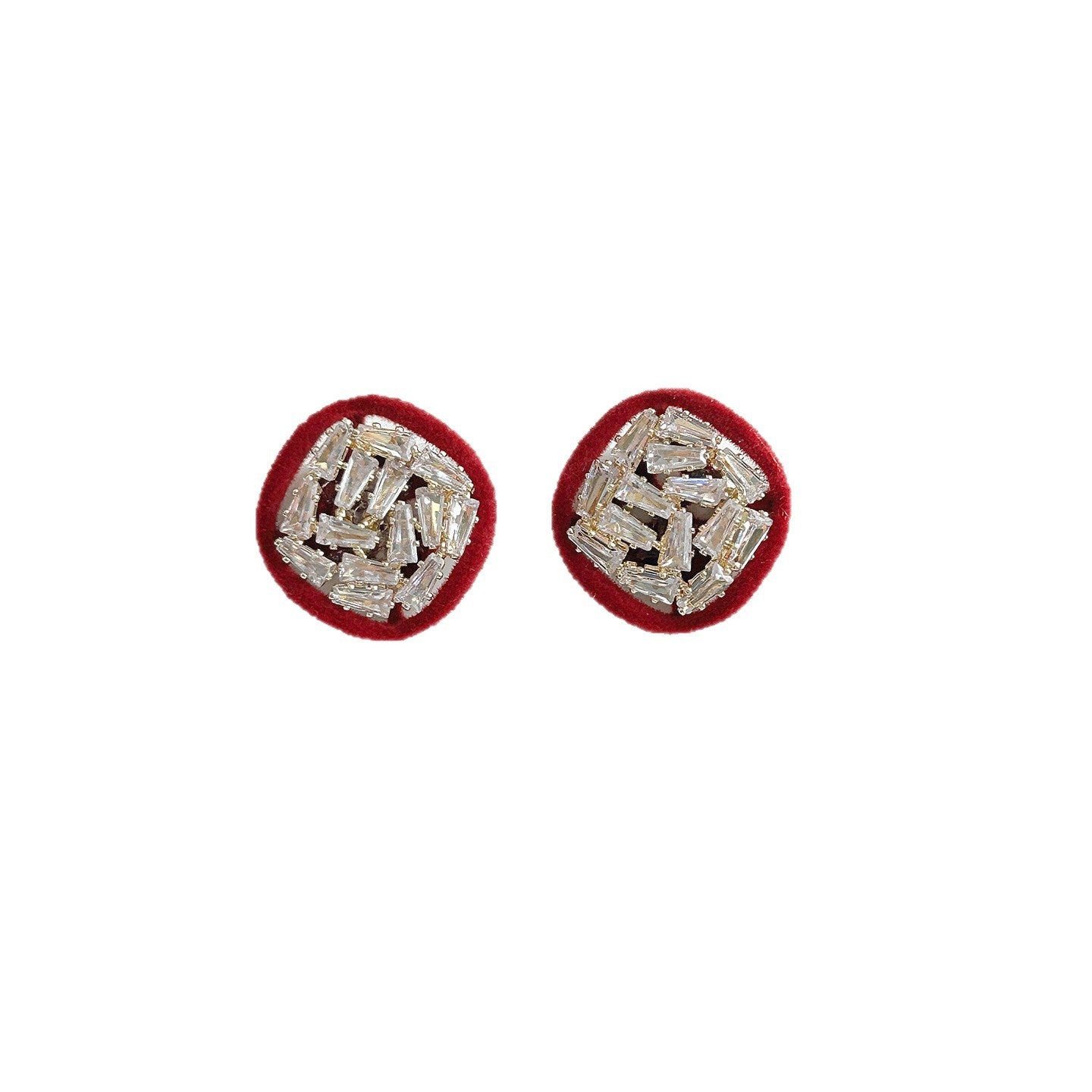 Zircon Square Light Luxury High-grade Simple Earrings