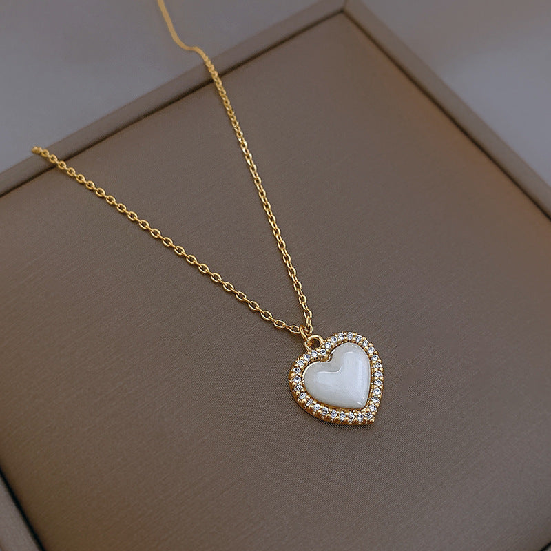 Heart French Style Retro Easy Matching Elegant Natural Shell Shaped Necklaces