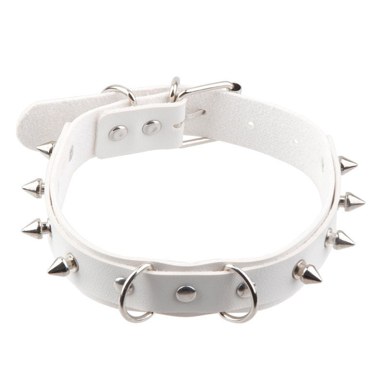 Fashion Creative Punk Exaggerated Leather Rivet Collar