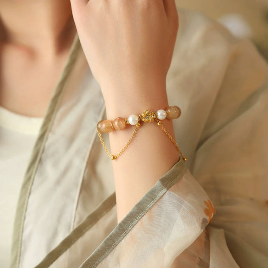 Women's Small Goods Chinese Style Trollius Antique Girlfriends Bracelet