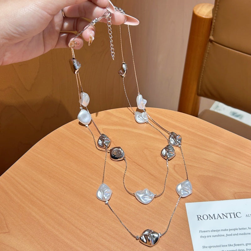 Women's Irregular Long Beaded For Light Luxury Advanced Exquisite Clavicle Necklaces