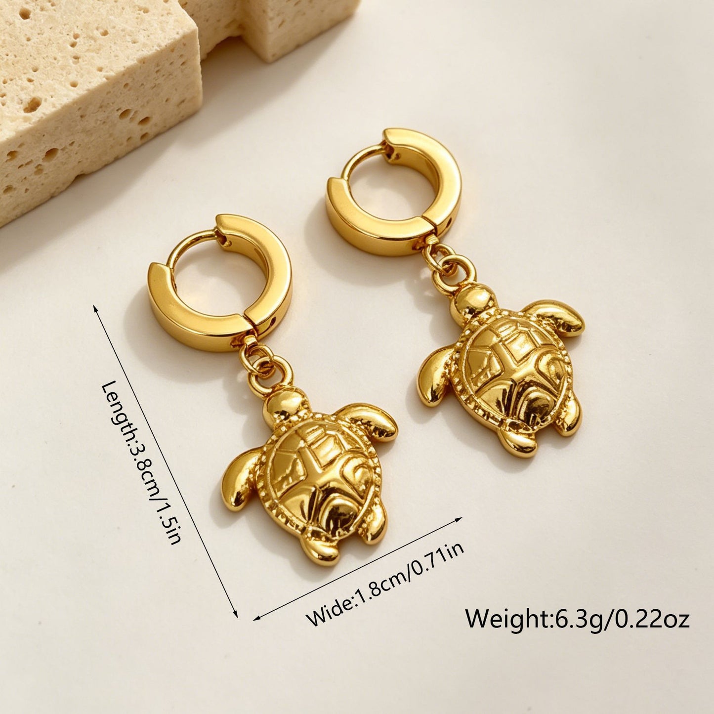 Women's Retro High-grade Stainless Steel Ocean Style Light Luxury Earrings