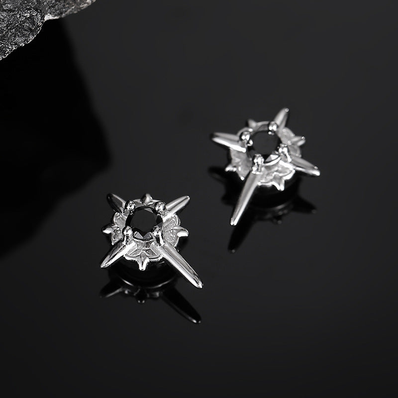 Men's Star Magnetic Ear Clip Trendy Unique Hip Earrings