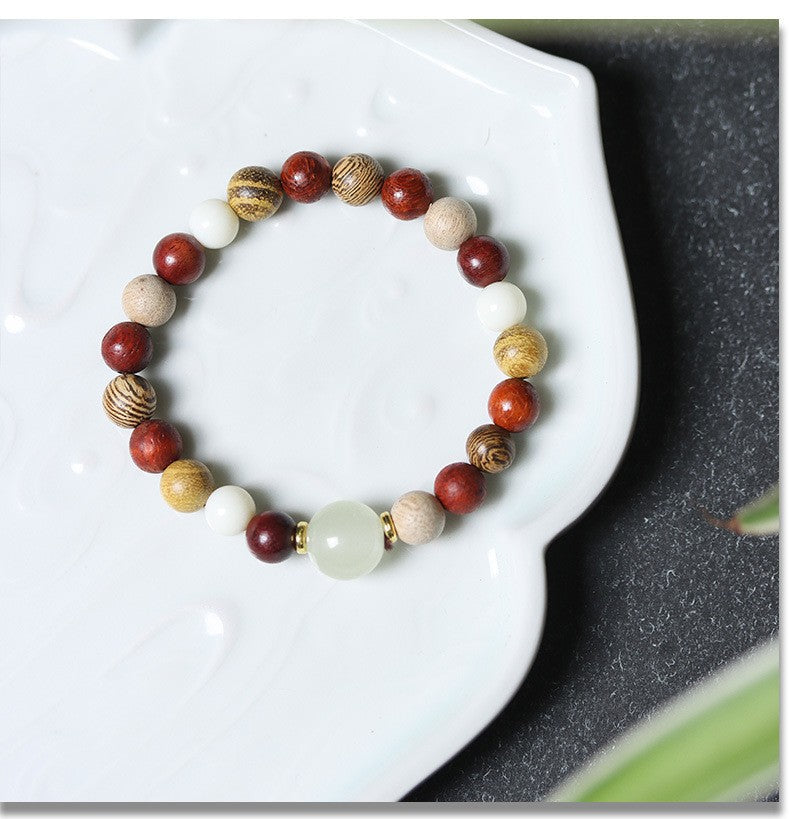 Women's & Men's Blackwood Bamboo Beads Wooden Cultural Artifact Bracelets