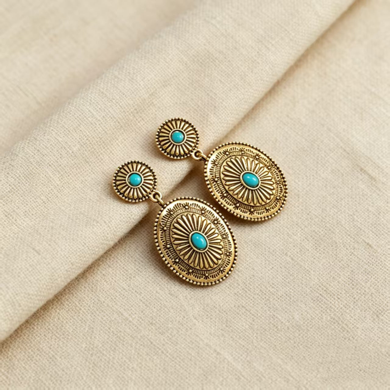 Bohemian Vintage Totem Distressed High Sense Earrings